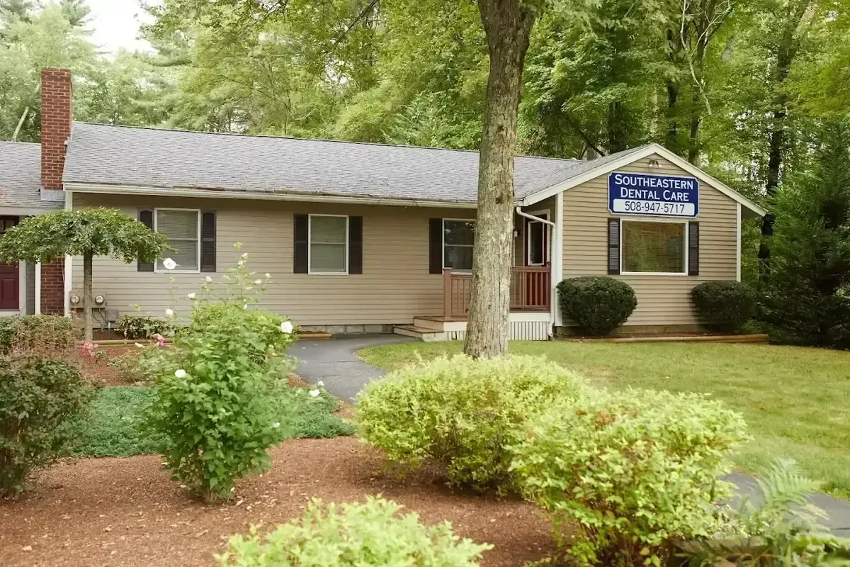 The Southeastern Dental Care building, a converted house on Bedford Street in Lakeville